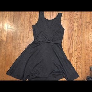 black midi dress
